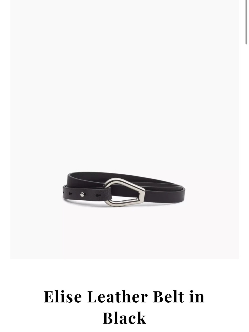 Rag & Bone | Elise Belt in Black Leather